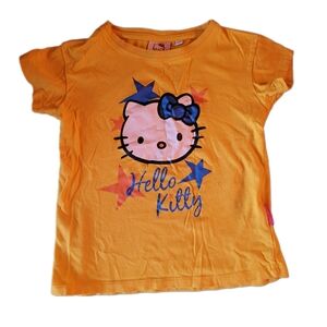 SANRIO Hello Kitty Gold Kids T-Shirt Size 8